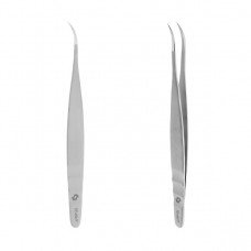 Professional tweezers for eyelashes L-SHAPED STALEKS PRO EXPERT 41 TYPE 7 TE-41/7